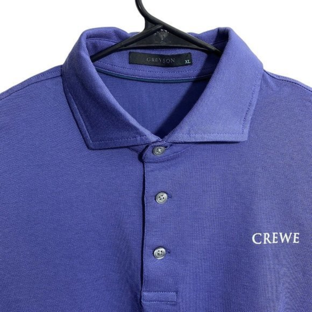Greyson Mens Golf Polo XL Indigo Stretch Performance CREWE Cup Event